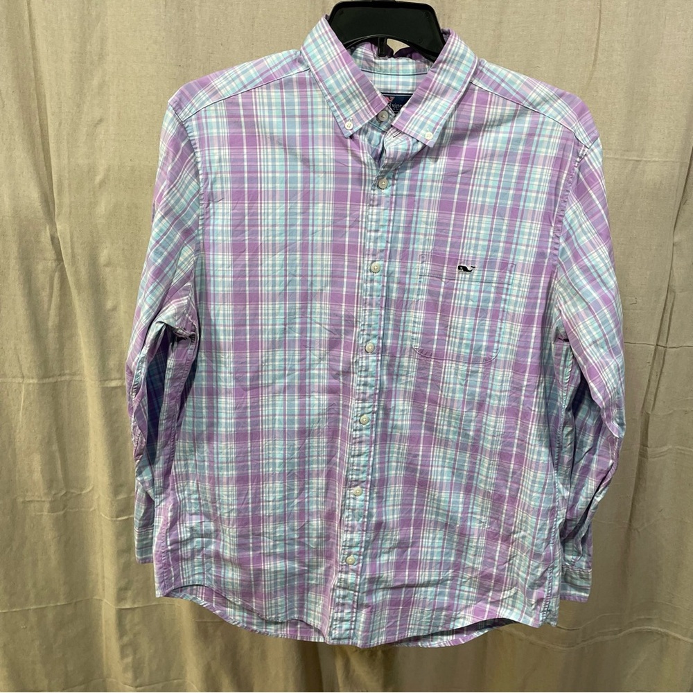 Vineyard Vines Purple Plaid Button-down Shirt